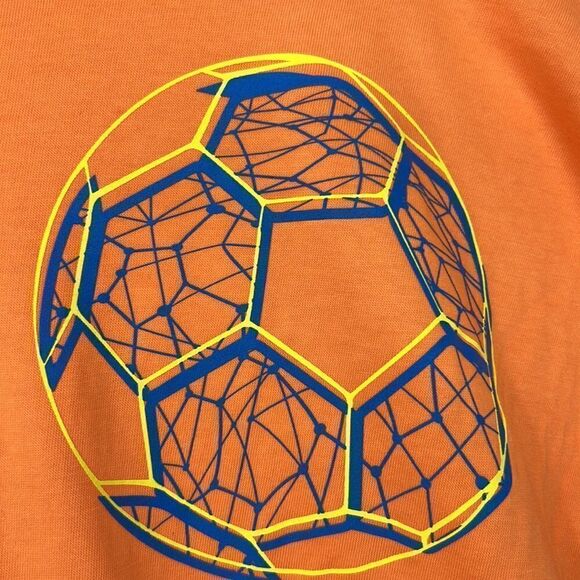 DSG Citrus Splash soccer graphic long sleeve hooded l/S tee NWT size large - Picture 2 of 13